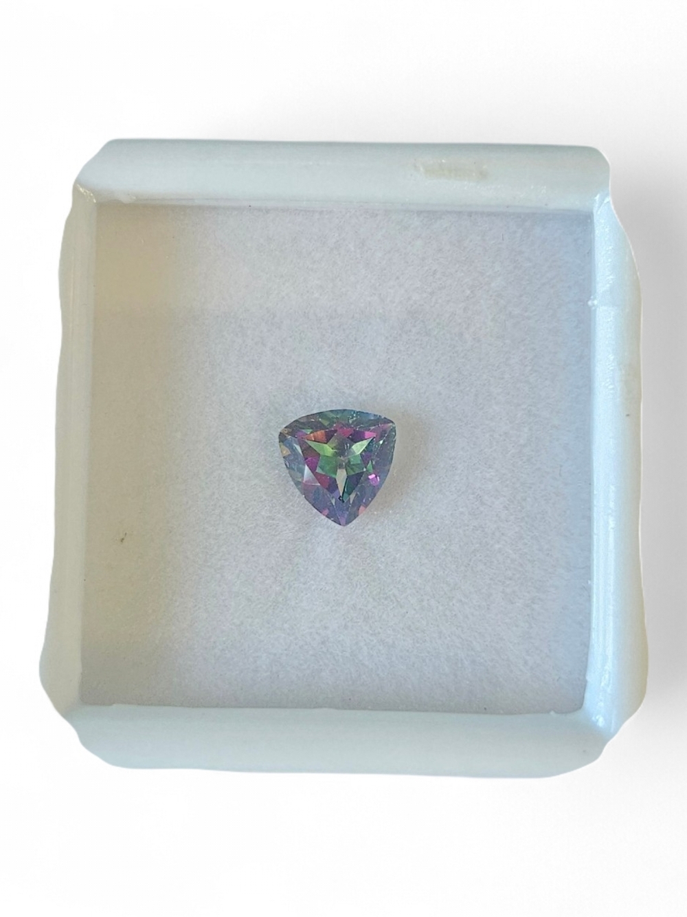 Mystic Topaz Trillion Cut Loose Gemstone - Purple Green Fire